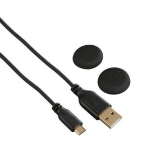 HAMA PS4 Charging Cable + Triggers Black