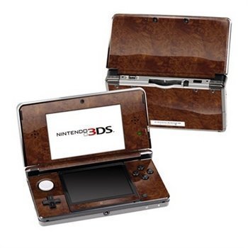 Nintendo 3DS Skin Dark Burlwood