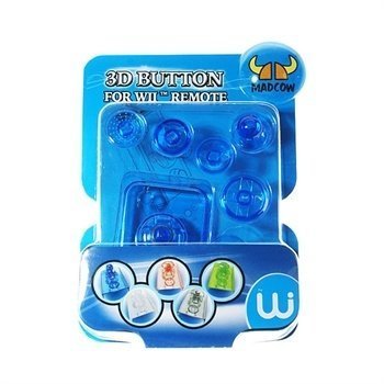 Nintendo Wii Blue Remote Crystal 3D Button