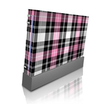 Nintendo Wii Skin Pink Plaid