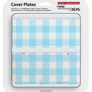 Official Cover Plate for New Nintendo 3DS - Light Blue Check