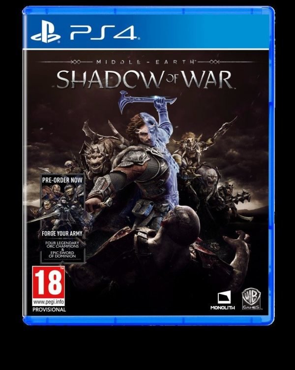 Playstation 4 Middle Earth: Shadow Of War Peli