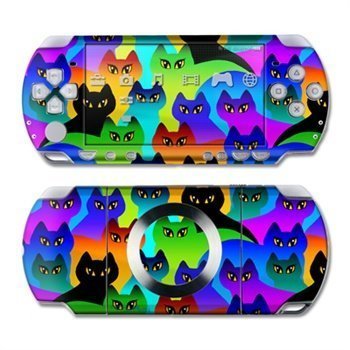 Sony PSP Slim & Lite Skin Rainbow Cats